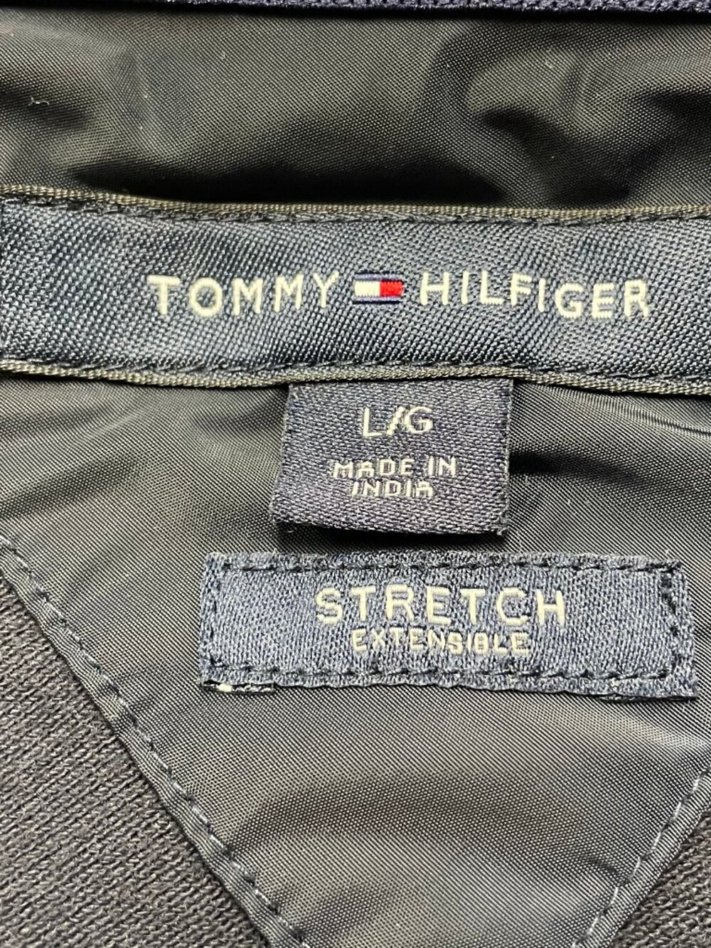 Men's Tommy Hilfiger Navy Colorblock Logo Polo Shirt Size Large - Picture 6 of 8